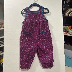 VTG Gymboree rainbow tag Purple Floral Kids Overalls